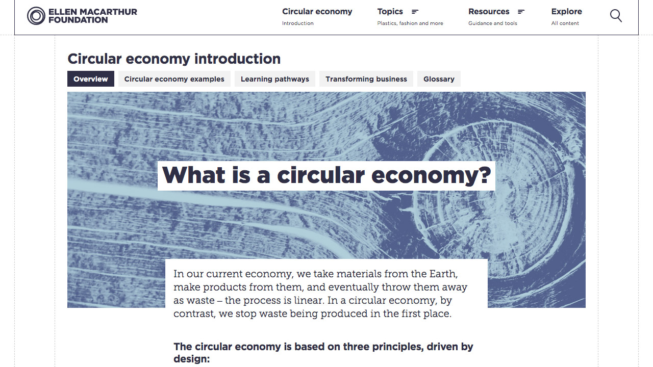 Circular economy introduction by Ellen MacArthur Foundation